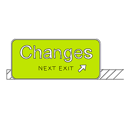 Changes sign