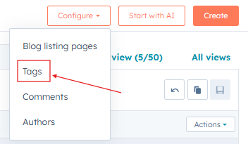 Configuring tags in HubSpot