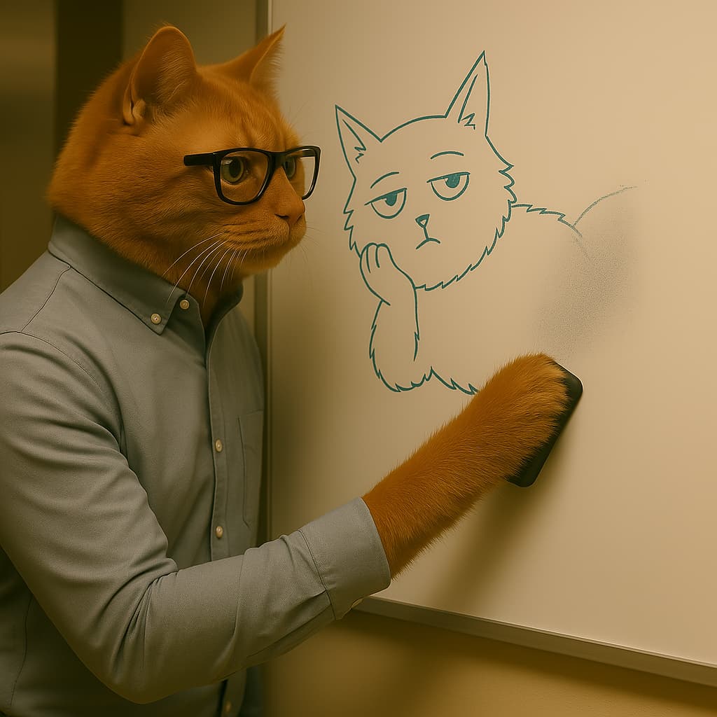 Tableau blanc à gomme pour chat-1