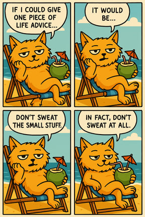 Katt i en serietidningsflöde