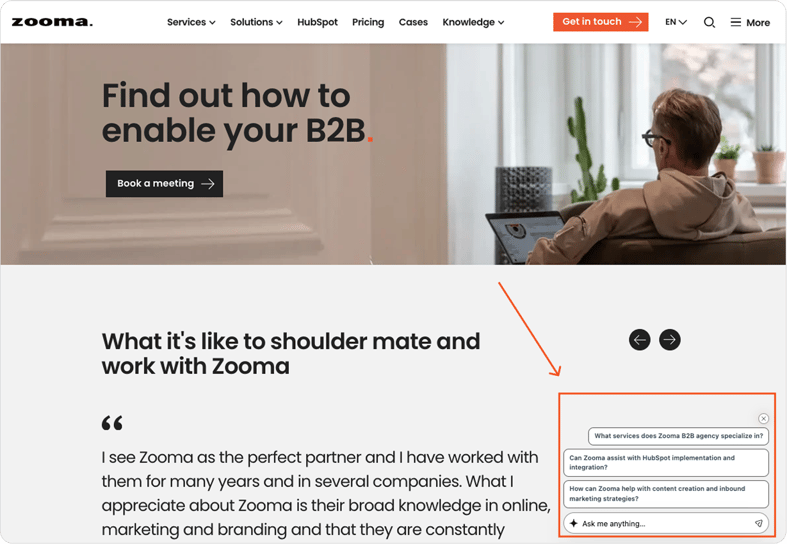 Customer agent Zooma