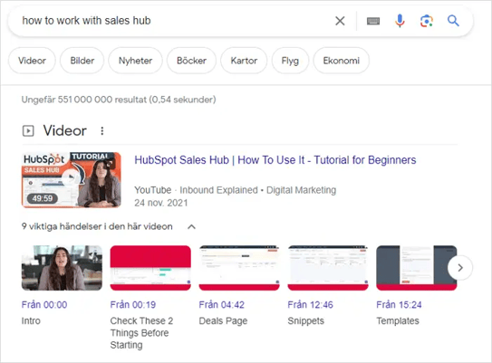 Example-of-video-in-search-results