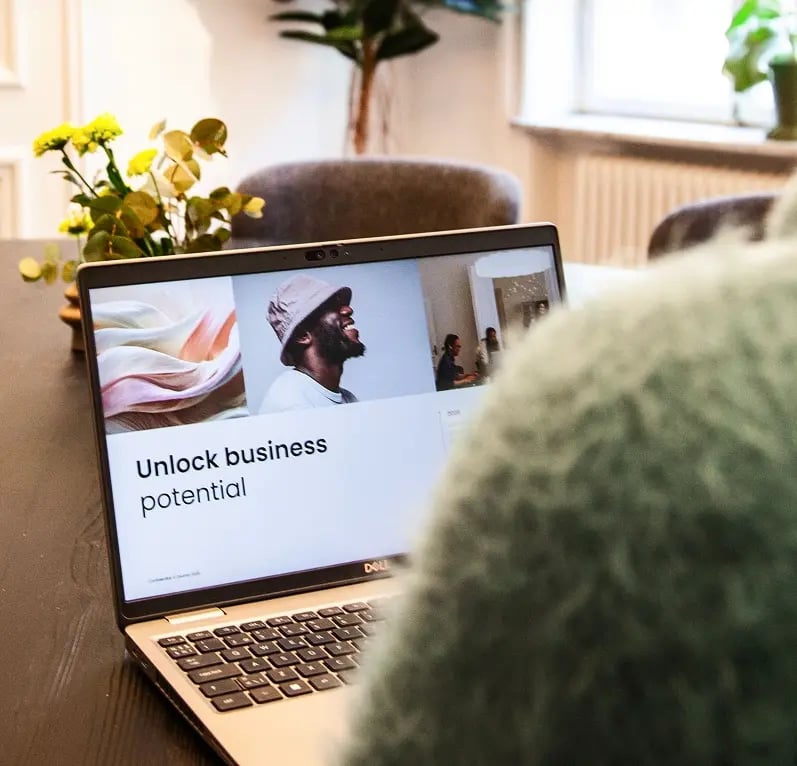 Person working on laptop