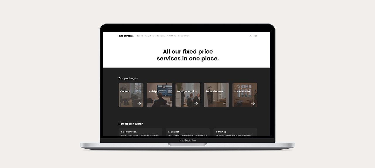 Discover Zooma's new online store for fixed-price packages