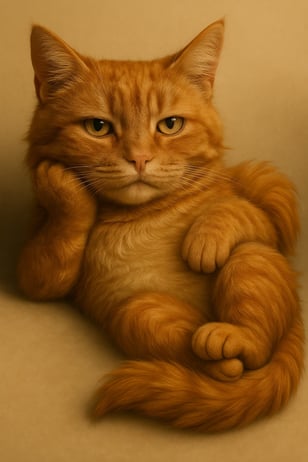 Realistisk liggande katt 