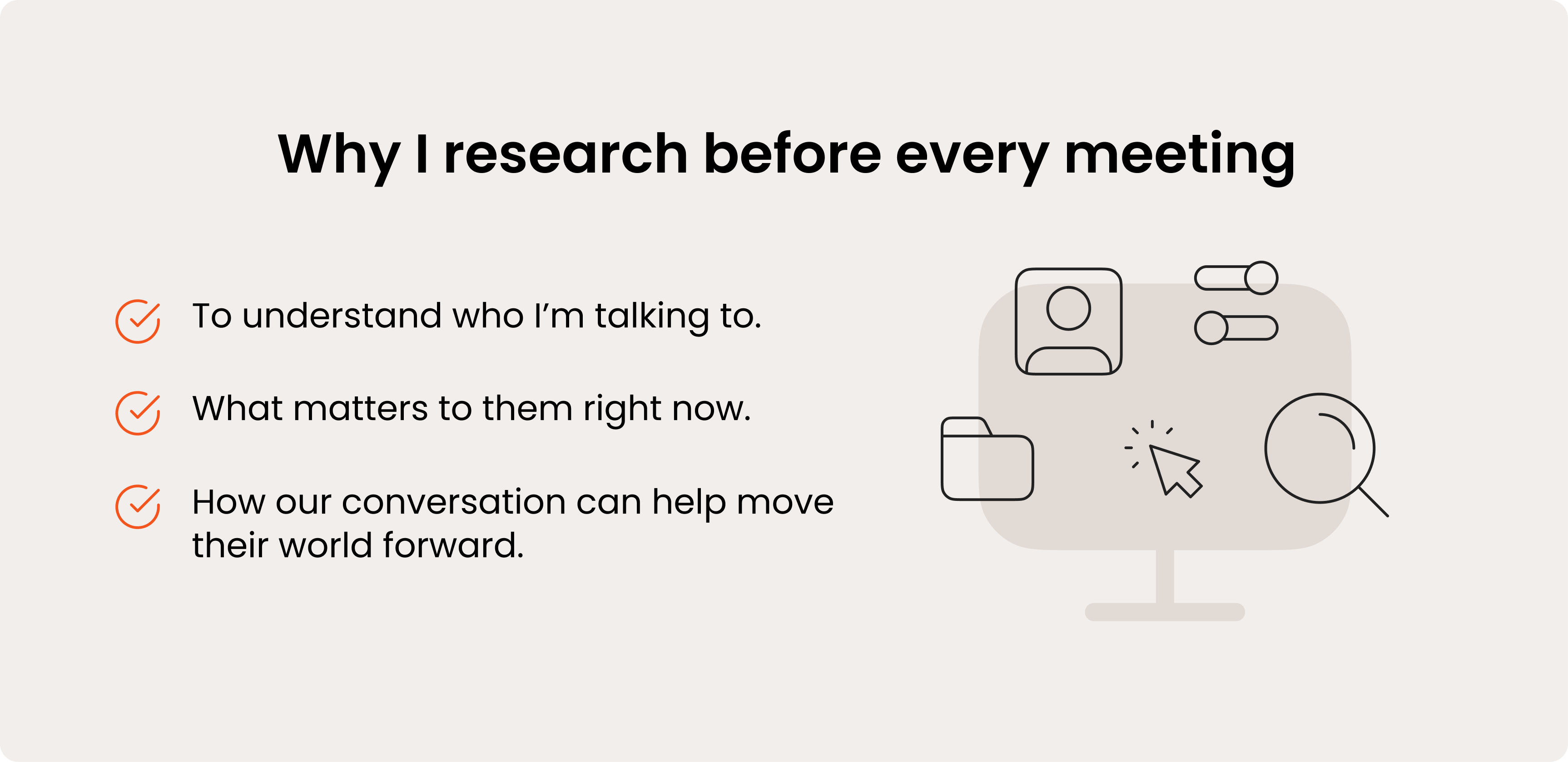 Why I research before every meeting
