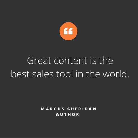 Quote of the week, by Marcus Sheridan