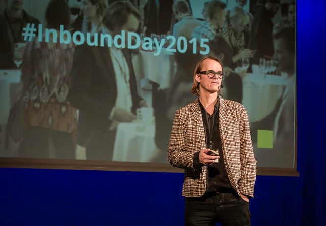 Anders Bjorklund welcoming audience to #inboundday2015